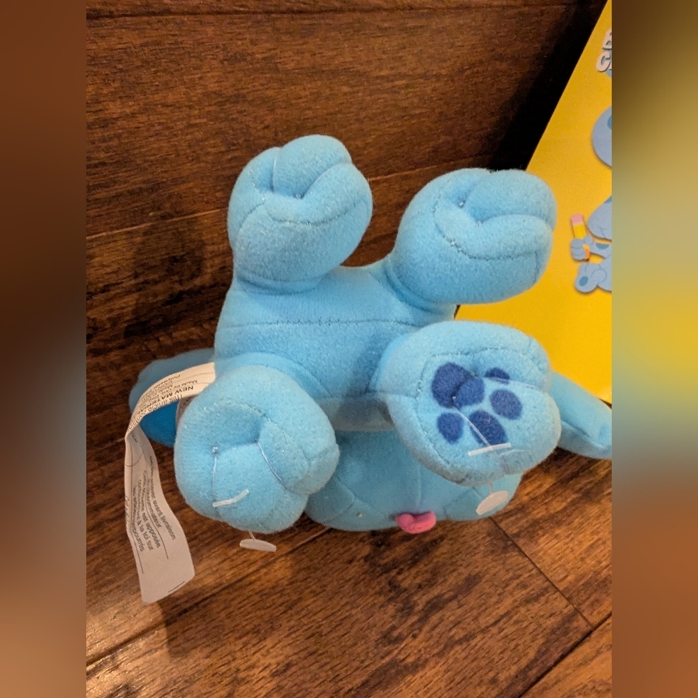 Fisher Price Happy Ears Blue Blue's Clues Plush 6" Vintage 2000 & Golden Book - Picture 9 of 11
